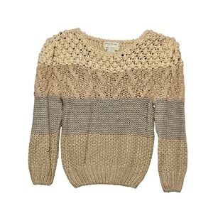 Vintage Jamie Scott Hand-knit Silk‎ Blend Sweater Womens Sz S Cottagecore Scandi